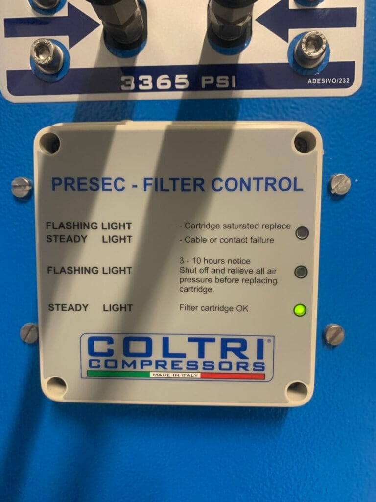 PRESEC filter control meter
