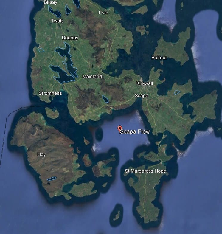 Scapa Flow sur la carte