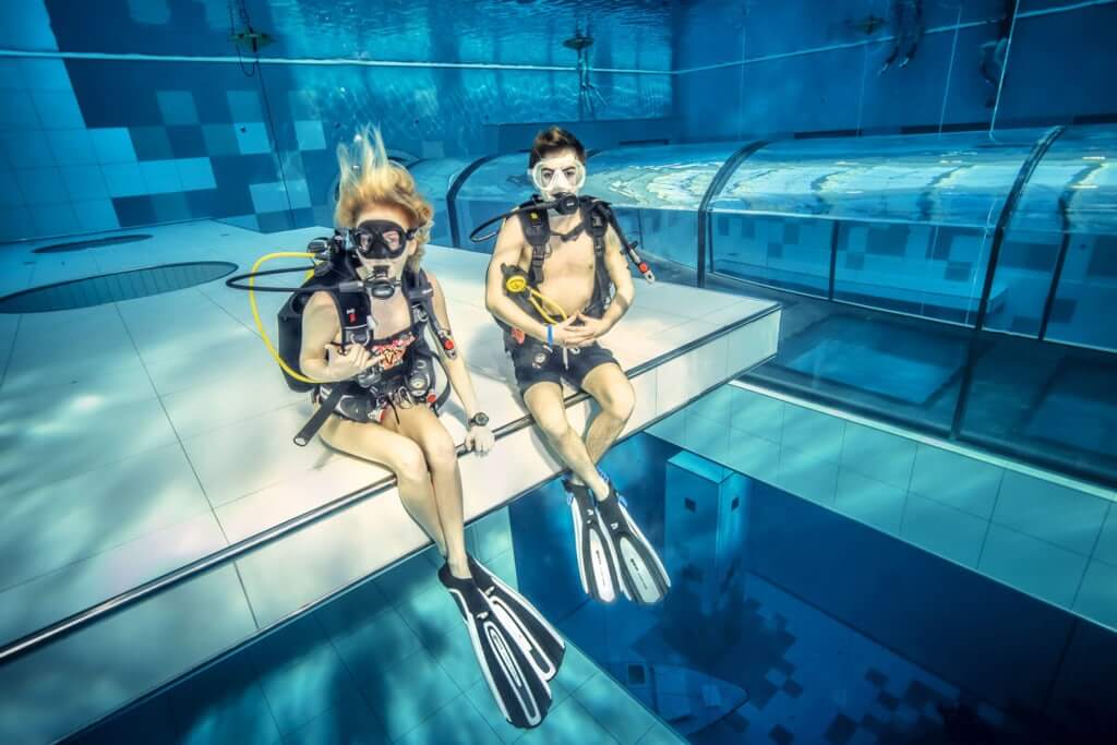 Inmersión en piscina profunda